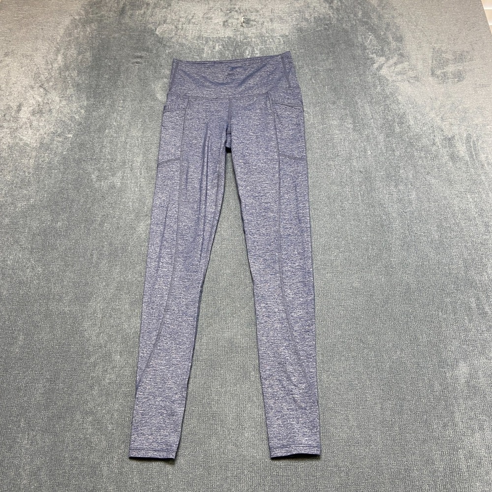 Athleta Tight Leggings Womens 2XS Heathered Blue Yoga Activewear Pull On